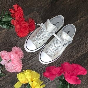 Beautiful Silver Converse Shoes!!!